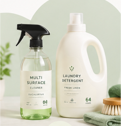 Cleaning spray and laundry detergent
