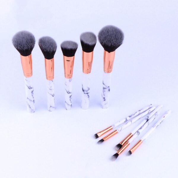 10PCS Professional Marble Makeup Brushes