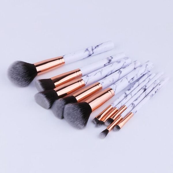 10PCS Professional Marble Makeup Brushes