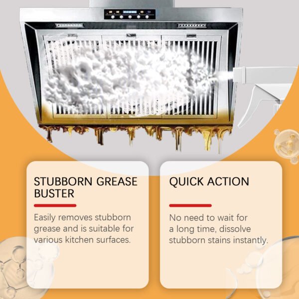 Grease Cleaner Kitchen Range Hood Cooktop Wash Basin Grease Dirt Grease Remover