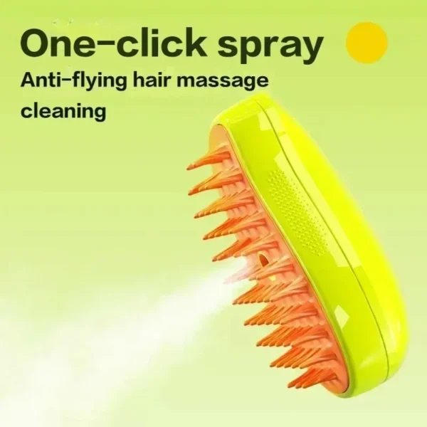 Cat-Dog-Steamy-Brush-Steam-Brush-Electric-Sprayer-for-Massage-Pet-Grooming-tool-Shedding-3-in-2 Mango Plastic Pet Massage Comb