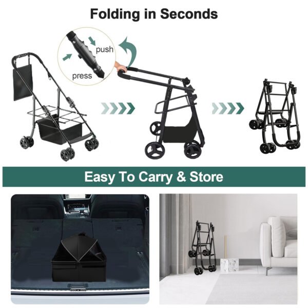 Folding 2-in-1 Pet Dog Cart