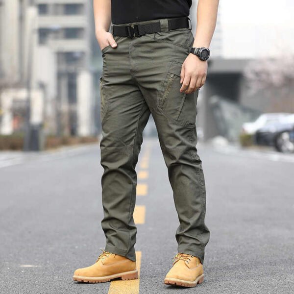 H108b49c612934014a608fbed1d4ceda7T.jpg_720x720q50.jpg Cargo Pants Men Outdoor Waterproof Elastic Hiking Hunting Trousers Casual Multi Pocket Pants Male Work Jogger Plus Size