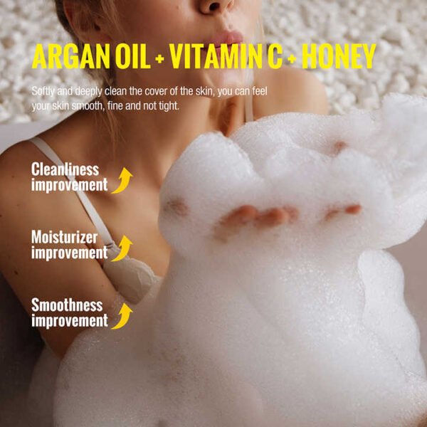 H178c97e4528d4fbb9daa6686ccca1696J.jpg_720x720q50.jpg Factory Honey Vitamin C Organic Shower Gel Cleaning Exfoliation High Bubble Body Wash Liquid Private Label