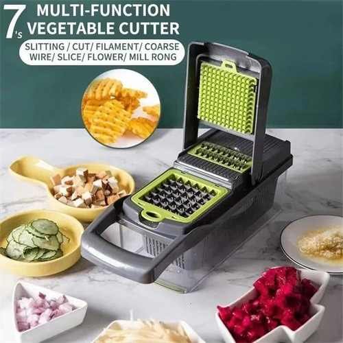 Fruit Mandoline Slicer Machine Multifunctional 16 in 1 Food Cutter Kitchen Vegetable Cutter Potato Cutter