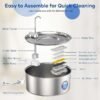 Stainless Steel Pet Water Fountain Set