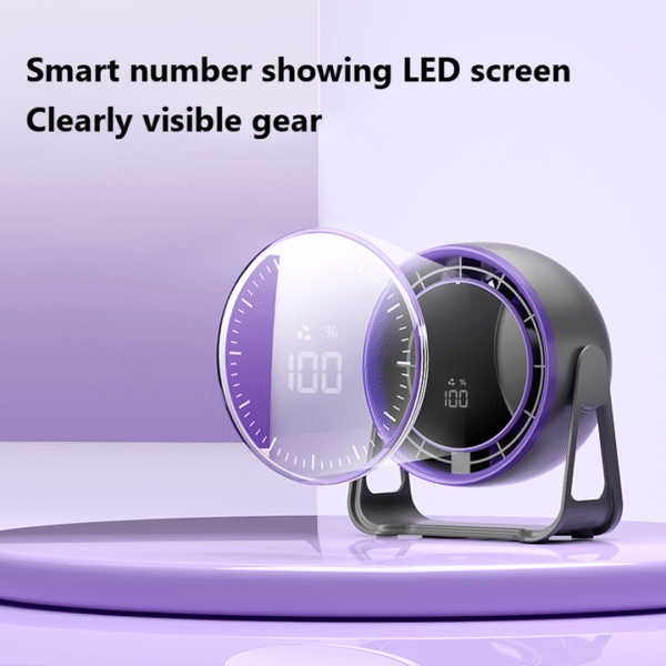 USB Mini Hand Fan with LED Display