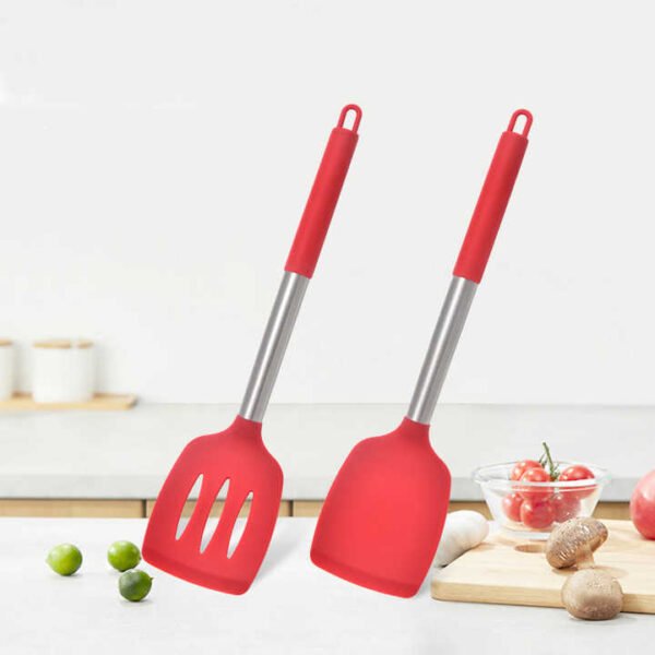Stainless Steel-Handled Silicone Spatulas