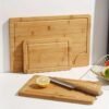 Bamboo Cutting Boards with Groove Set