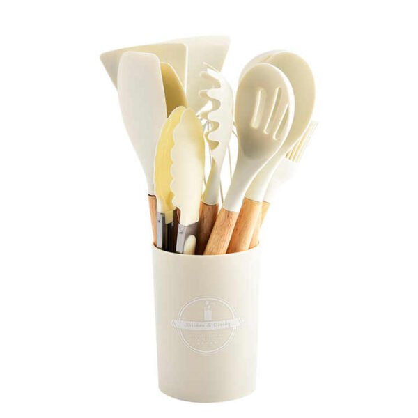 Pink Silicone Kitchen Utensil Set