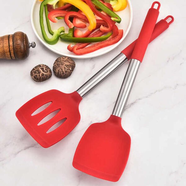 Stainless Steel-Handled Silicone Spatulas