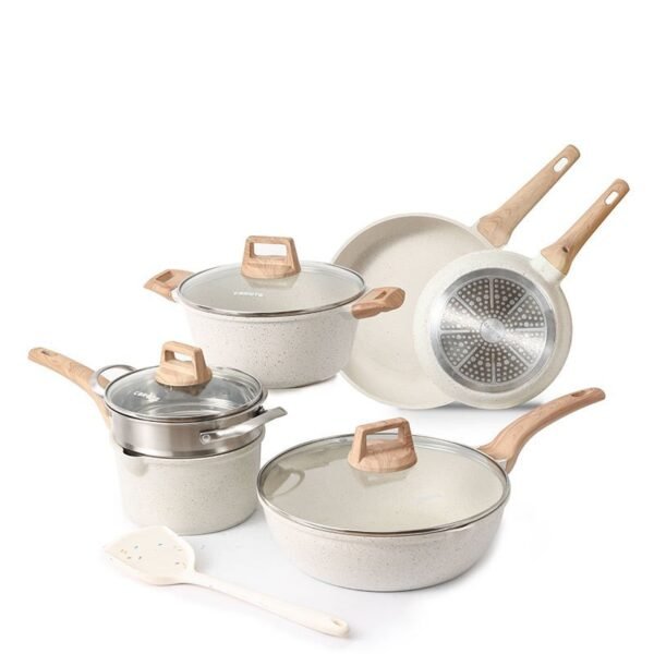 Marble Non-Stick Aluminum Cookware Set
