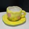 555251334 Hand-Painted Cloud Coffee Mug Set