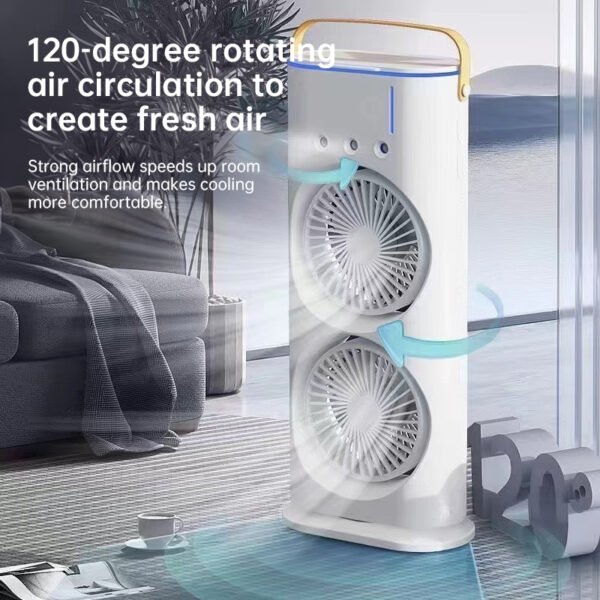 555247692 Rechargeable Portable Mini Fan with Spray Cooling