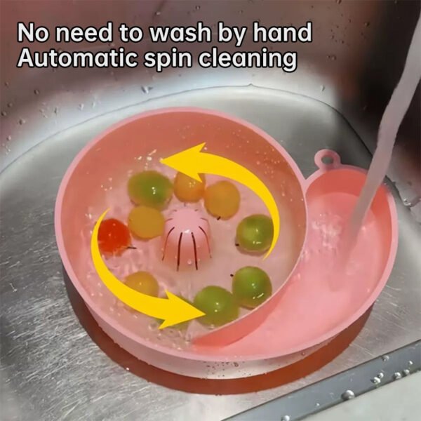 558505833 Rotating Snail Fruit & Veggie Washer