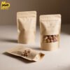 Matte Brown Zipper Stand-Up Kraft Bag