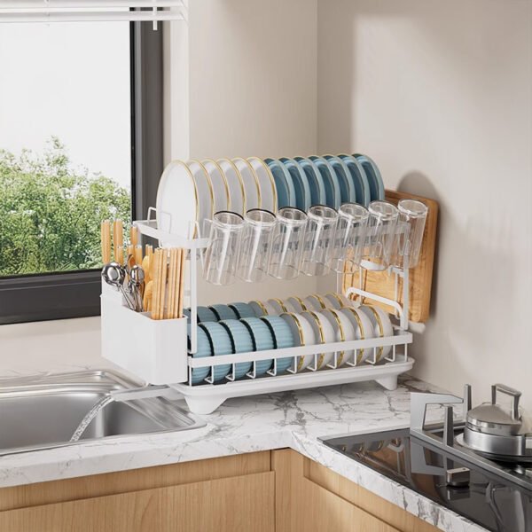 2-Tier Countertop Dish Drying Rack