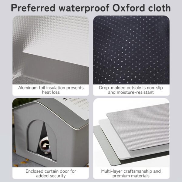 555378160 Insulated Weatherproof Outdoor Cat Shelter