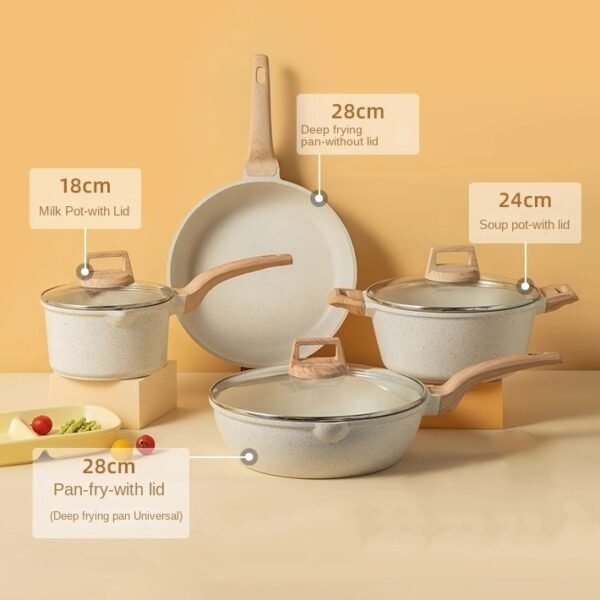 562362599 Non-Stick Marble Granite Coated Cookware Set