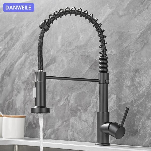 562362630 Rotatable Copper Dual-Temp Kitchen Faucet