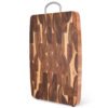 562363165 Solid Wood Geometric Grid Cutting Board