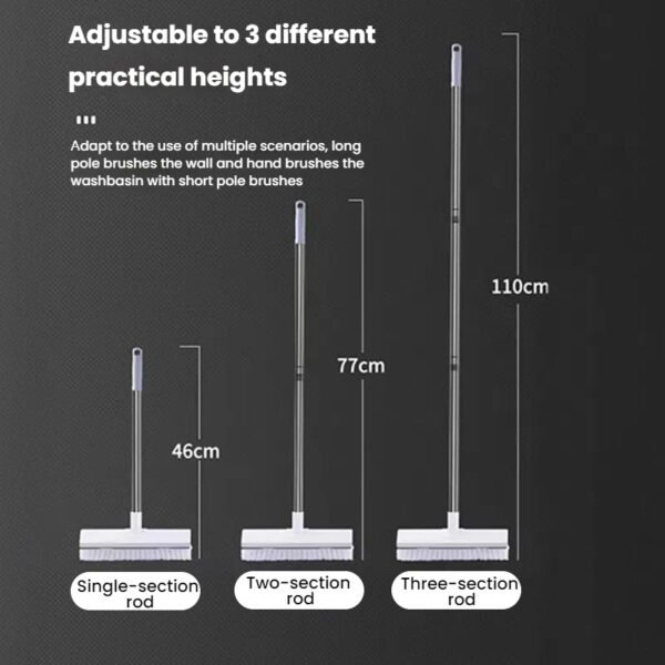 2-in-1 Adjustable Floor Scrub Brush