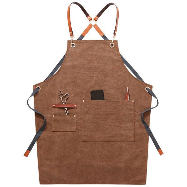 Denim Workwear Apron with Logo Print