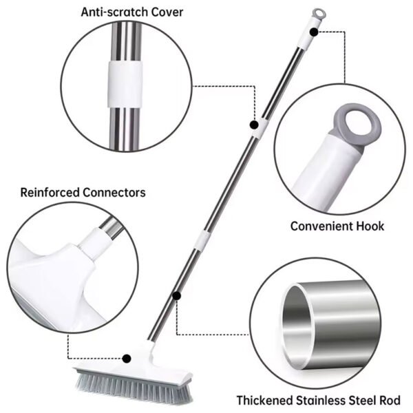 2-in-1 Adjustable Floor Scrub Brush