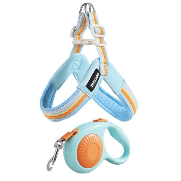 Dog leash chest strap vest