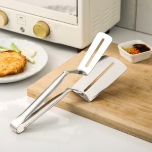 Stainless Steel 2-in-1 Food Tongs Spatula