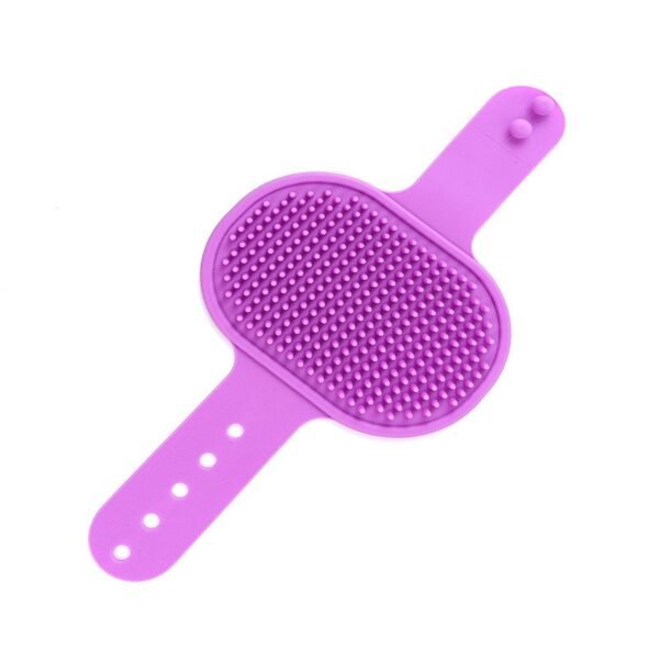 Adjustable cleaning silicone pet massage bath brush