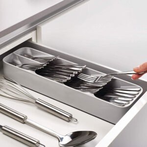 Multi-Compartment Kitchen Drawer Organizer Box