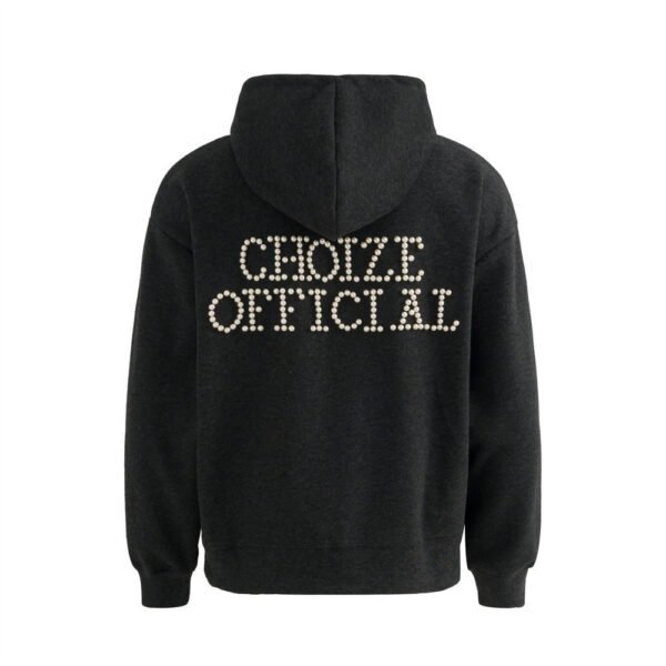 Pearl letter hooded sweatshirt