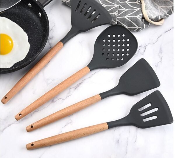 568461124 9 Pcs Silicone Spatula Heat-Resistant Soup Spoon