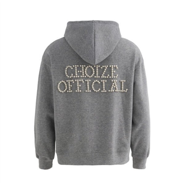 Pearl letter hooded sweatshirt