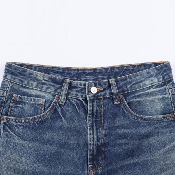 Mid waist loose ripped jeans