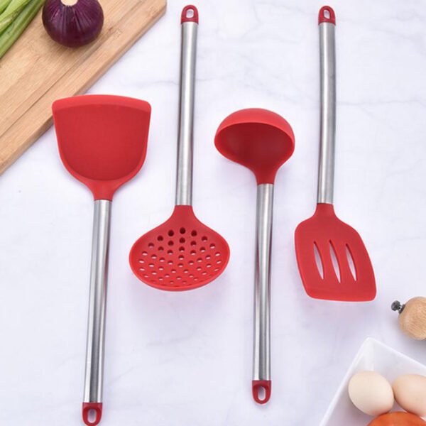 Stainless Steel Silicone Kitchen Utensil Set