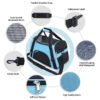 566225158 Foldable & Expandable Pet Carrier Bag - Mesh Breathable Cat/Dog Travel Bag