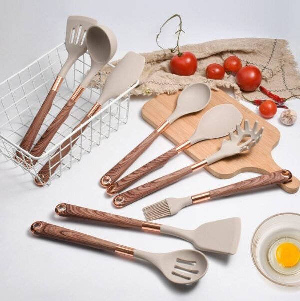 Wooden Handle Cooking Kitchen Utensil Set