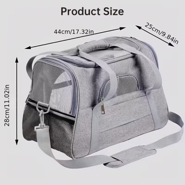 566225161 Foldable & Expandable Pet Carrier Bag - Mesh Breathable Cat/Dog Travel Bag