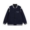 Color blocked baseball jacket