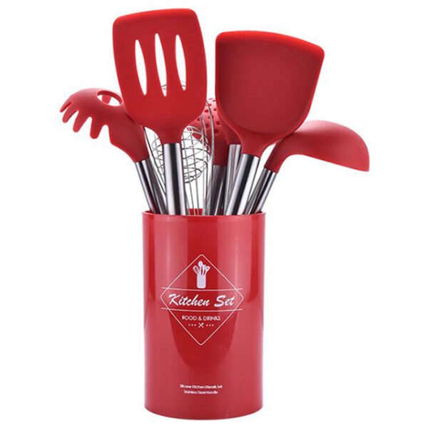 Stainless Steel Silicone Kitchen Utensil Set