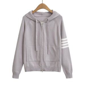 Hooded zipper sweater