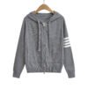 Hooded zipper sweater