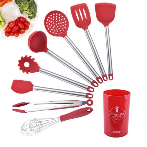 Stainless Steel Silicone Kitchen Utensil Set