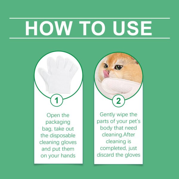 Pet Hair And Skin Gentle Cleaning Care Gloves