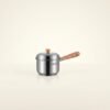 304 stainless steel milk pot, instant noodle pot, household wooden handle dormitory small soup pot, milk heating baby food pot (2) 304 Stainless Steel Milk Pot (Copy)