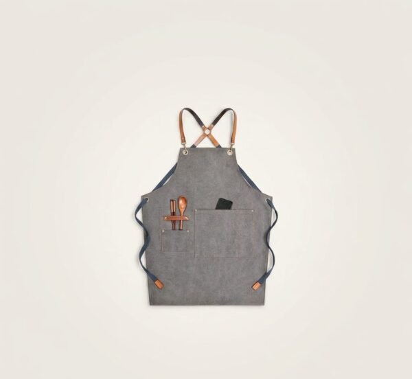 Denim Workwear Apron with Logo Print (Copy)