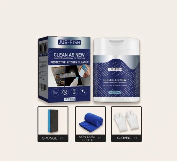 Jue-Fish Kitchen Protective Cleaning Powder, Kitchen Range Hood Stove Faucet Oil Dirt Cleaning Powder Kitchen Protective Cleaning Powder (Copy)