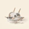 Medical stone non-stick pot soup pot stew pot frying pan wok milk pot frying pan steaming marble granite pot set (2) Non-Stick Marble Granite Coated Cookware Set (Copy) (Copy)